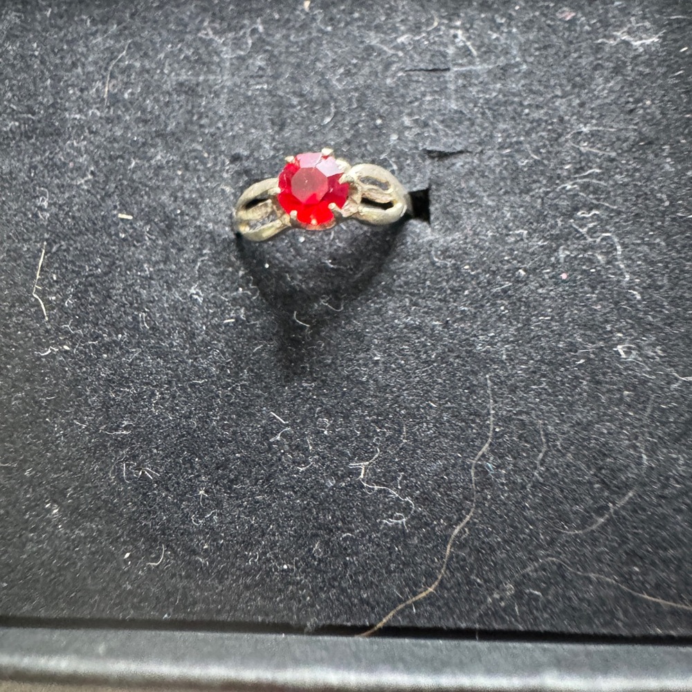 Sterling Silver Ruby Ring - image 1